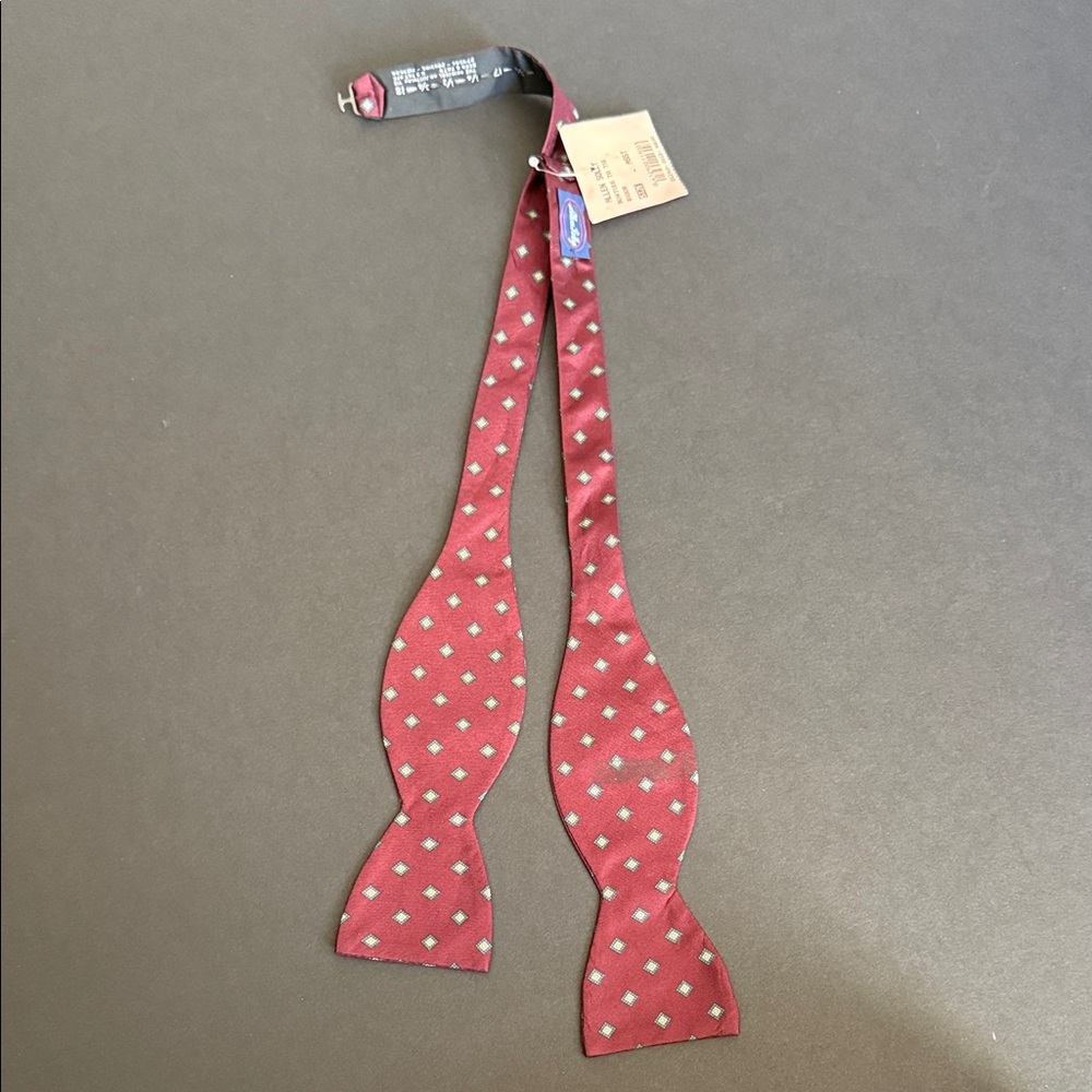 Allen Solly Red Patterned Bow Tie